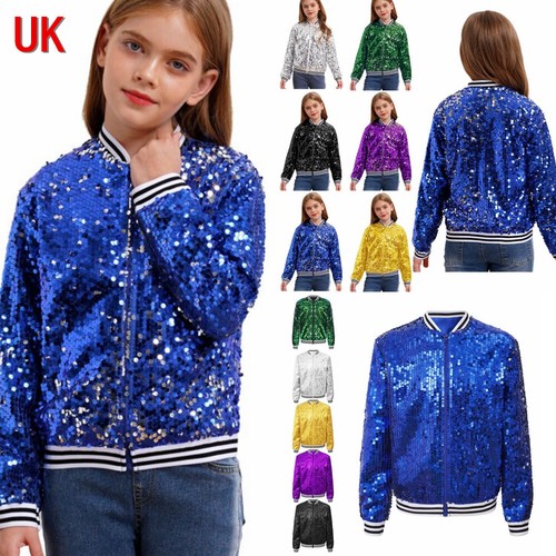 Girls glitter bomber - uk,