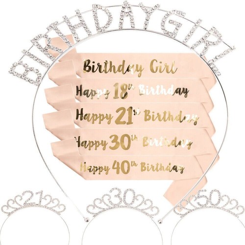 Birthday crown sash and - sash,