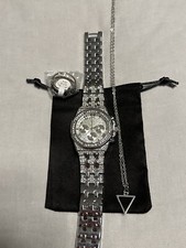 Mens Designer Bling Watch Luxury Silver Diamond Iced Ice Out + Free Extra Gifts
