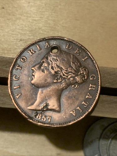 1857 large copper - 1857, half