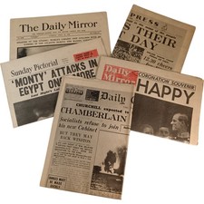 5 x Newspaper UK Reproductions