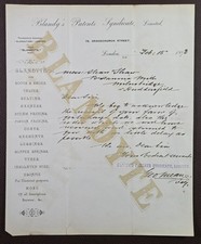 1893 Blandy’s Patents Syndicate Gracechurch Street London Letter