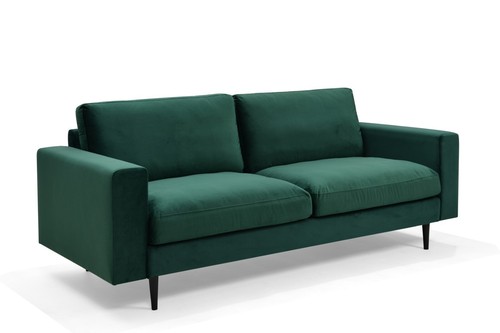 Velvet dark green seater - velvet,