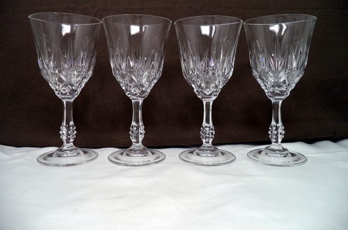 Vintage cut glass wine glasses - vintage,
