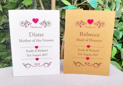 Personalised dark pink thank - personalised,
