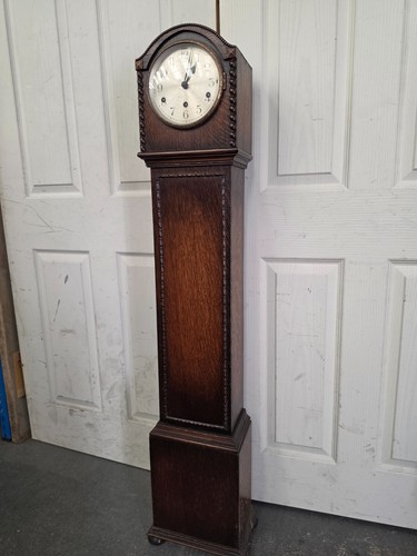 Oak 1930s granddaughter clock - oak,