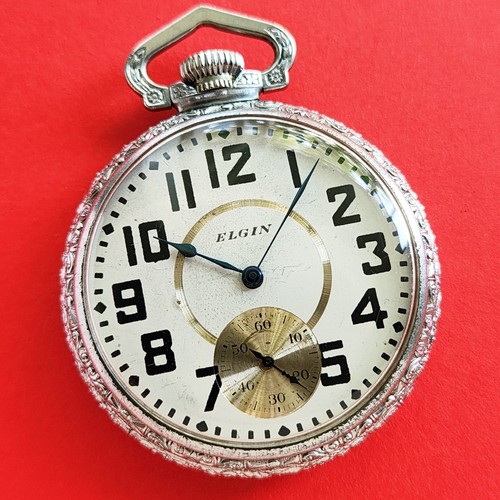 Elgin pocket watch railroad - elgin,