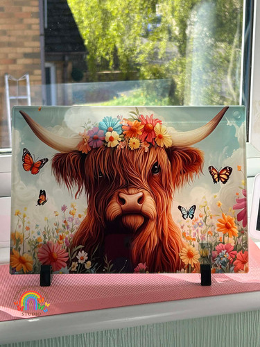 Floral highland cow smooth - , cow,