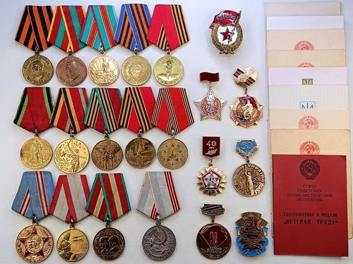 Soviet russian set medals - russian, 21