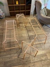 IKEA Vasteron Orange Metal Wire Chair Stool by Inma Bermúdez & Francis Cayouette
