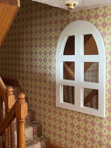 Dolls house white black - house, white,
