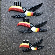 Set Of Three Cast Iron Guinness Toucans 