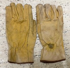 GENUINE VINTAGE FIREFIGHTER FIRE & RESCUE LEATHER GLOVES