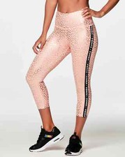 Zumba Move High Waisted Capri Leggings - Pastel Peach ~ XS  M  XL ~ New!