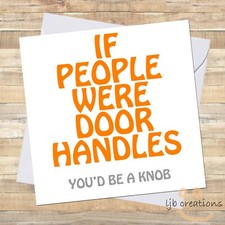 Funny knob birthday card rude - funny,