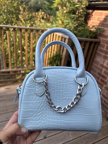 Baby blue colour bag - blue,