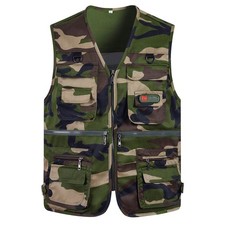 Men Multi Pockets Vest Utility