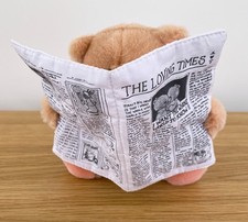 FOREVER FRIENDS ANDREW BROWNSWORD LOVING TIMES NEWSPAPER BEAR SOFT TOY 7" (18cm)