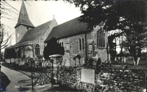 Vintage old bosham church - vintage,