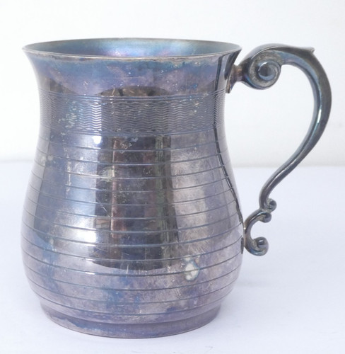 Christening mug scroll handle - christening,