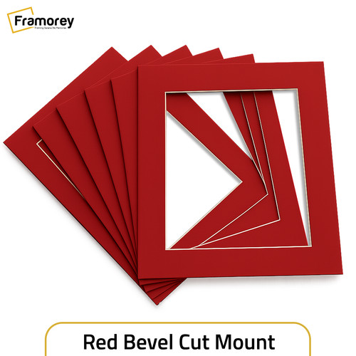 Red mount board bevel - red,