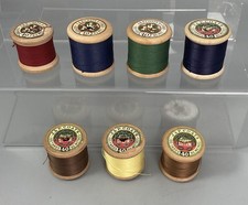 7 USED J & P COATS WOODEN