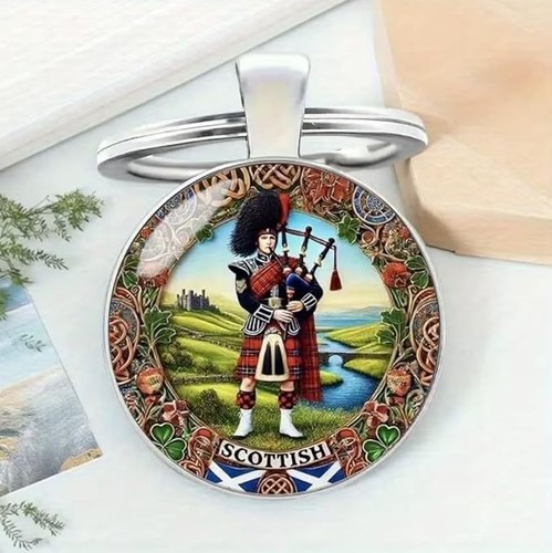 Scottish piper keychain metal - piper, keychain,