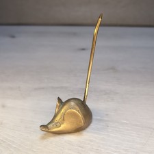 Vintage mcm brass mouse - mcm,