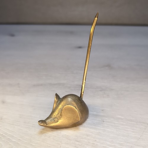 Vintage mcm brass - brass, mouse