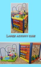 Wooden multi activity cube -
