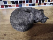 Frith Sculptures, bronzed Cat modelled by Paul Jenkins, Sleeping cat 7ins long