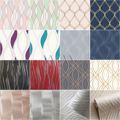 Geometric wave wallpaper matte - geometric,