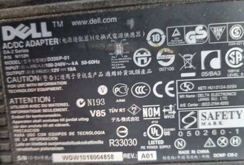 Dell da2 series adapter - series, a/c