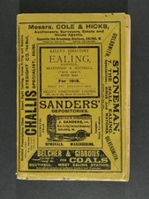 Kellys Directory Ealing, Hanwell, Brentford & Southall 1918. Map. Local Adverts.