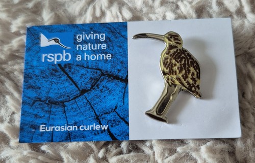 Rspb bird pin badge - bird, eurasion