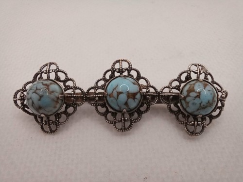 Antique bar brooch silver - brooch,