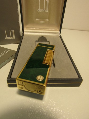 Dunhill rollagas lighter - dunhill, green