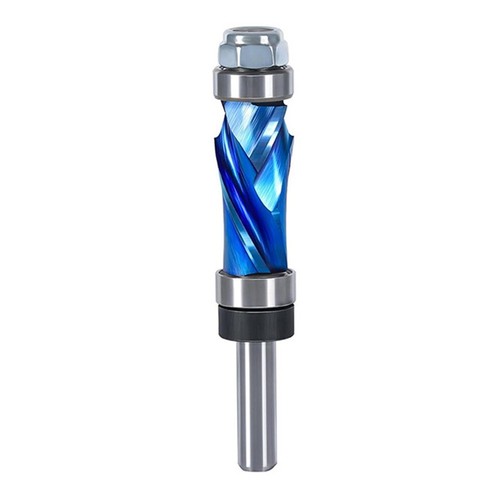 Flush trim router bit spiral - flush,