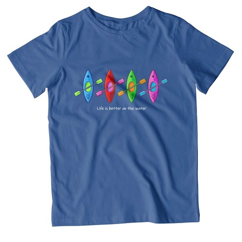 Kids kayak colours shirt - kids,