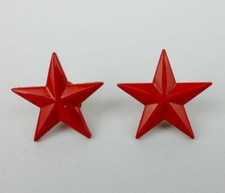  PAIR ARMY RED STAR BADGE