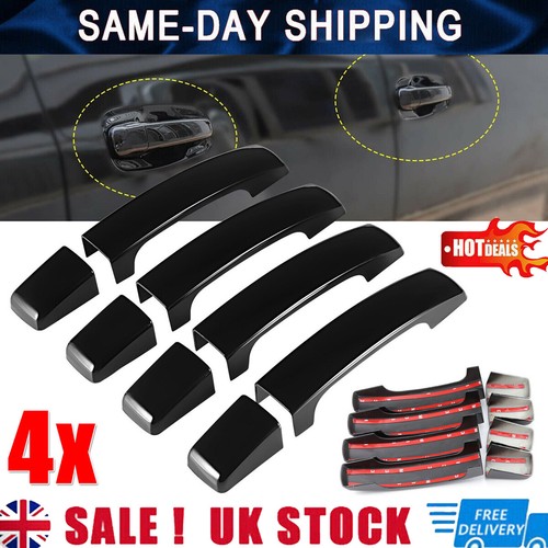 Black door handle covers - black,