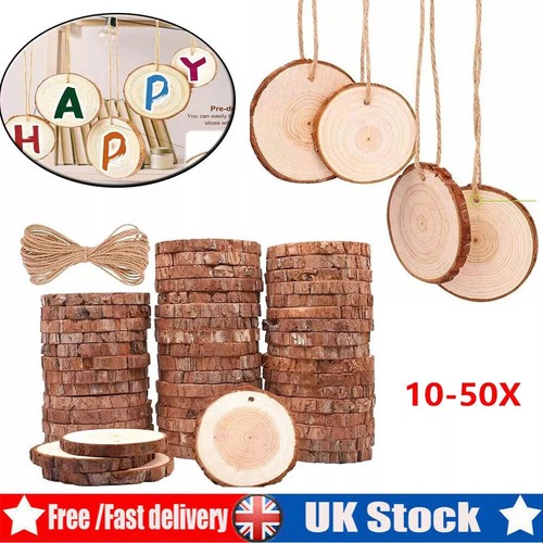 50pcs wood slices - 10-50pcs, round