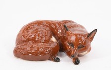 Vintage Beswick Gloss Brown Curled Fox  Model 1017