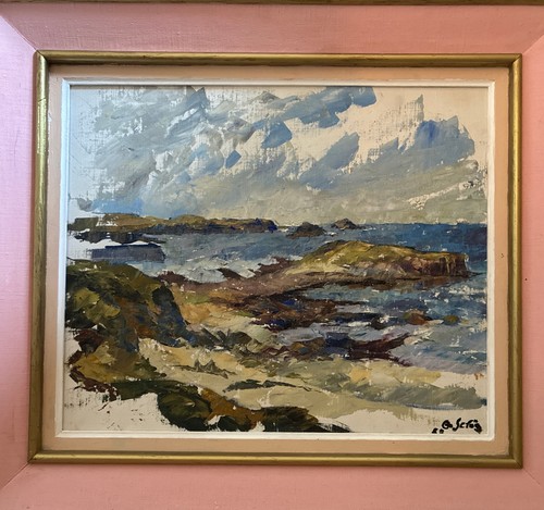 French coastal scene with - french,