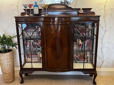 Beautiful Bow Fronted China Cabinet 1930s