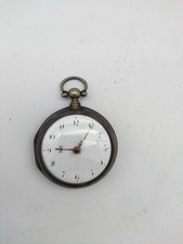 Irish pair cased silver verge