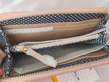 Kipling Olvie Wristlet Lea Pale Peach Purse Wallet Brand New With Tags 