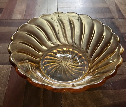 Bagley vintage amber glass