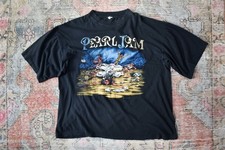 Vtg 90s Pearl Jam Ocean Scene Grunge Band T-Shirt Tee Spiral Designs XL