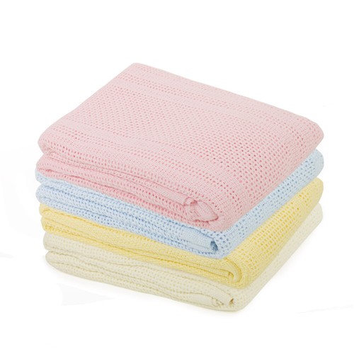 Pram cellular blanket 100 - cellular, 100%